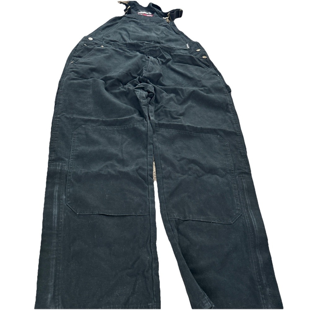 Wolverine Men's Overalls XL/32L Black‎ Heavy Duty Workwear Durable Bib Pants